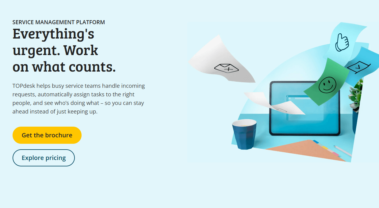 TOPdesk streamlines ticketing, self-service, and SLA tracking for support teams.