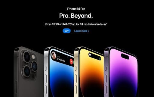 Skærmbillede af Iphone 14Pro