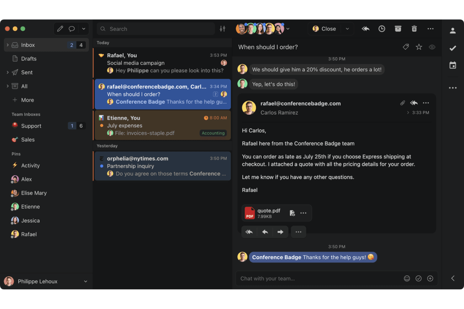 Missive screenshot
