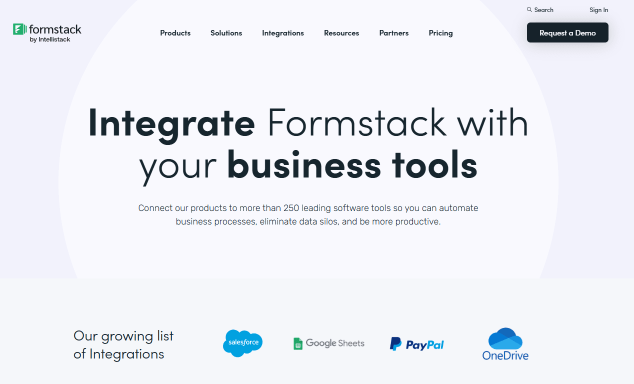 Formstack screenshot