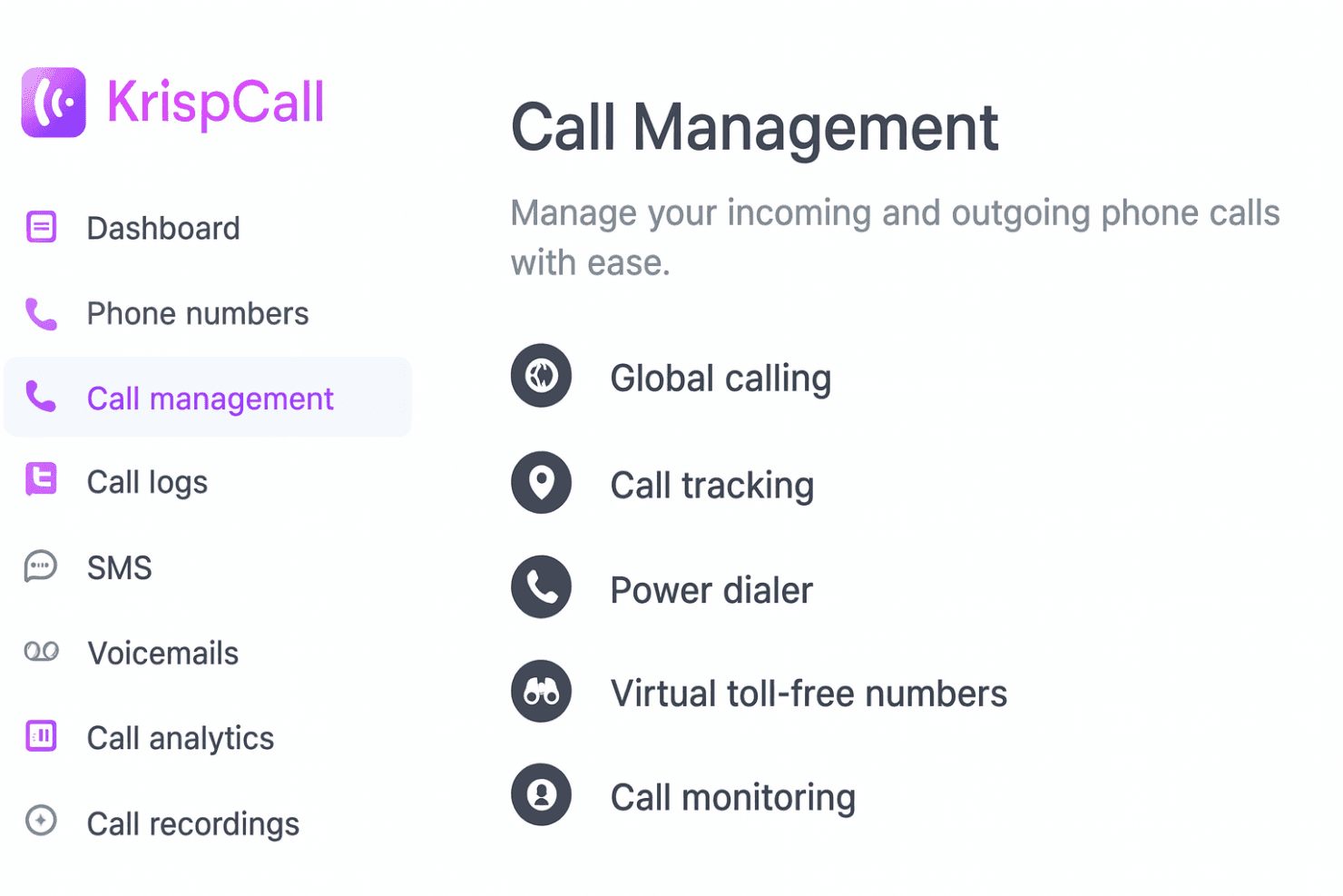 KrispCall screenshot