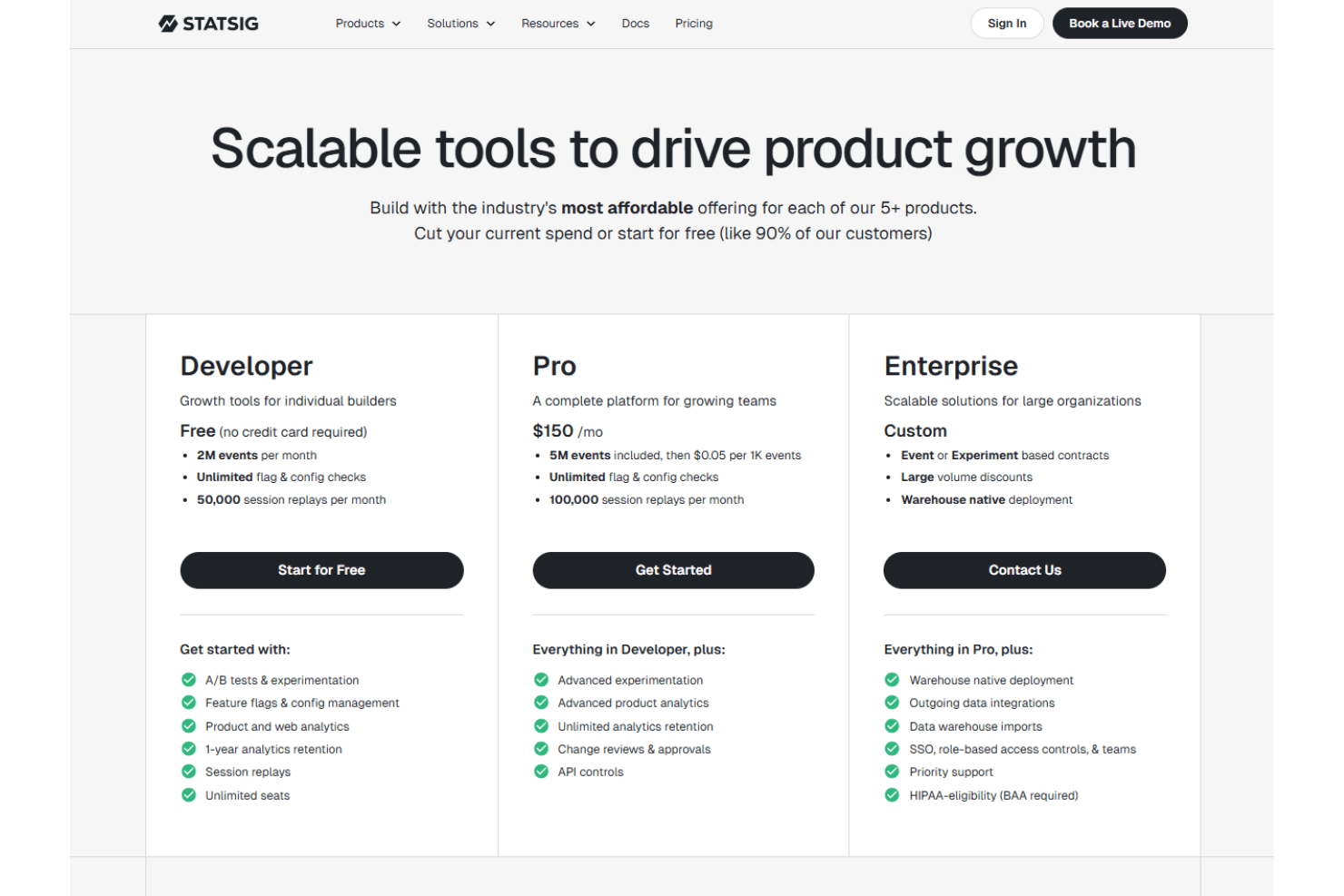 Statsig screenshot