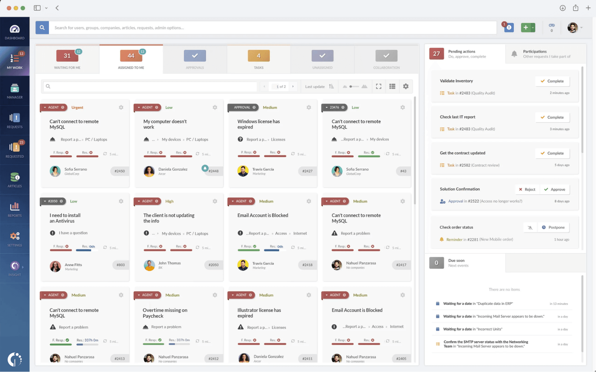 InvGate Service Management screenshot