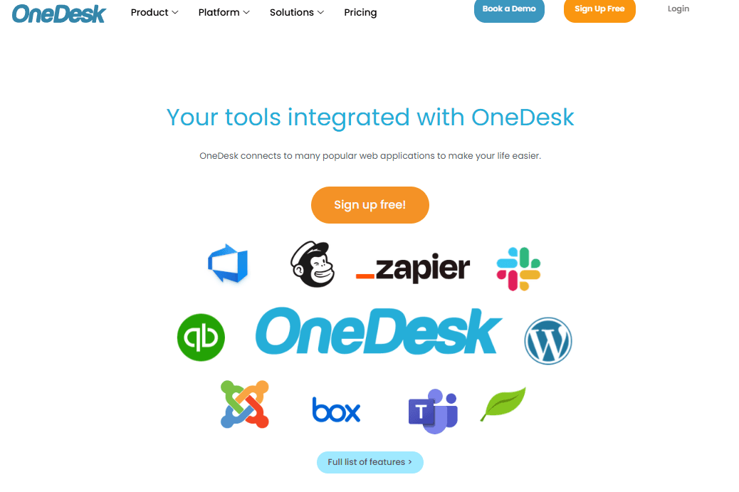 OneDesk screenshot