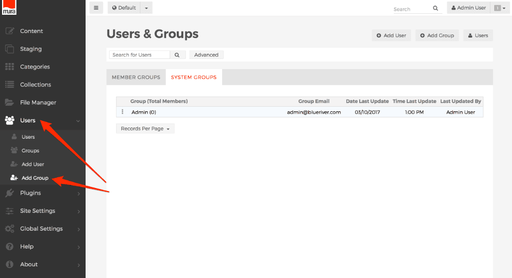 Mura CMS screenshot
