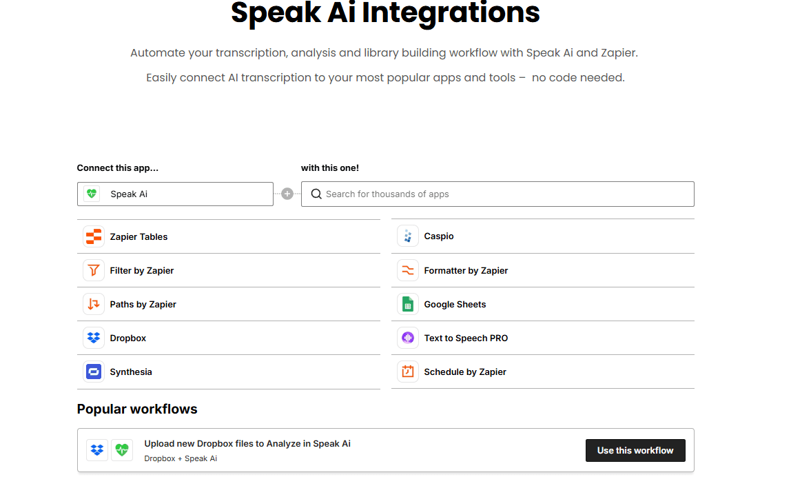 Speak AI screenshot
