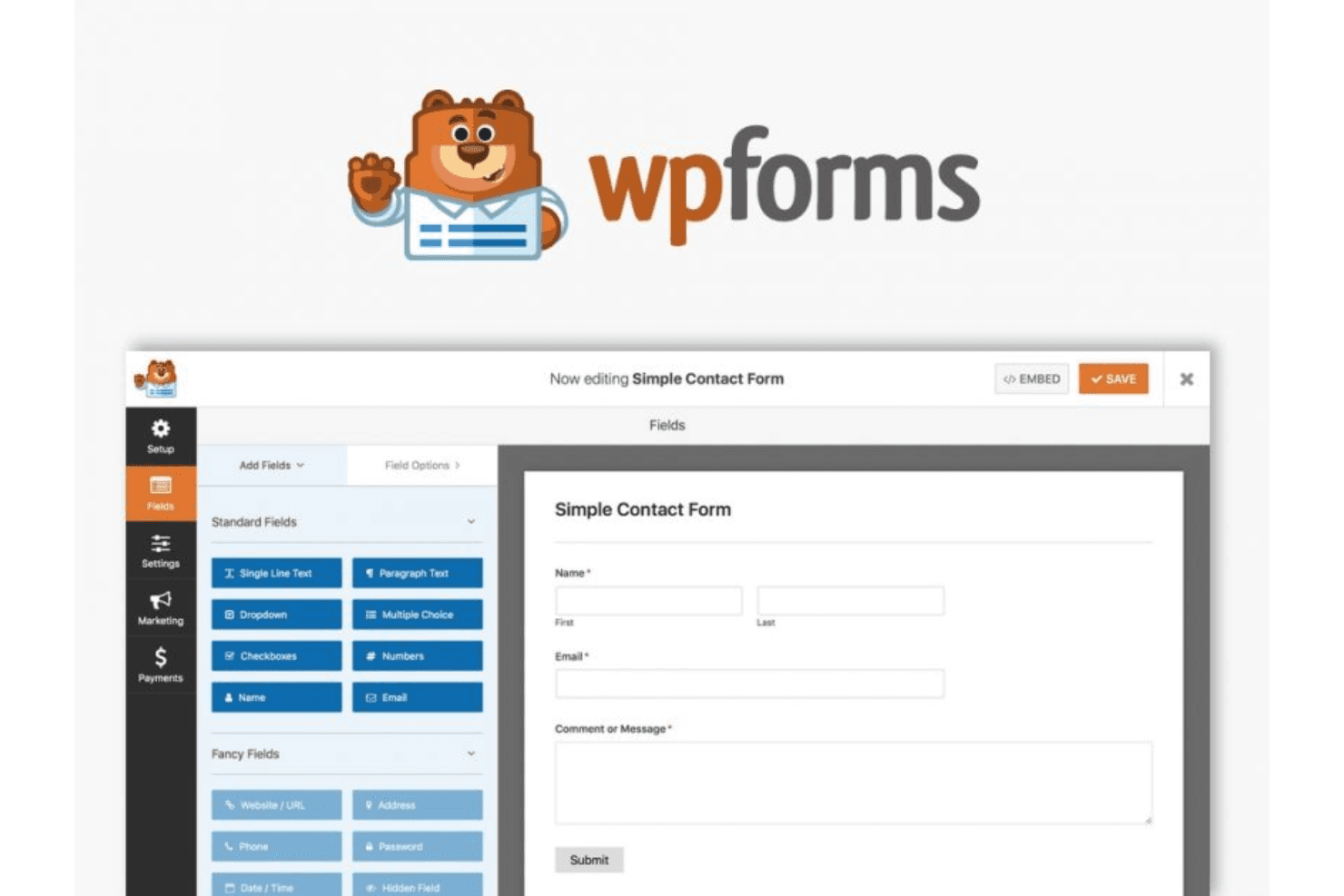 WPForms screenshot
