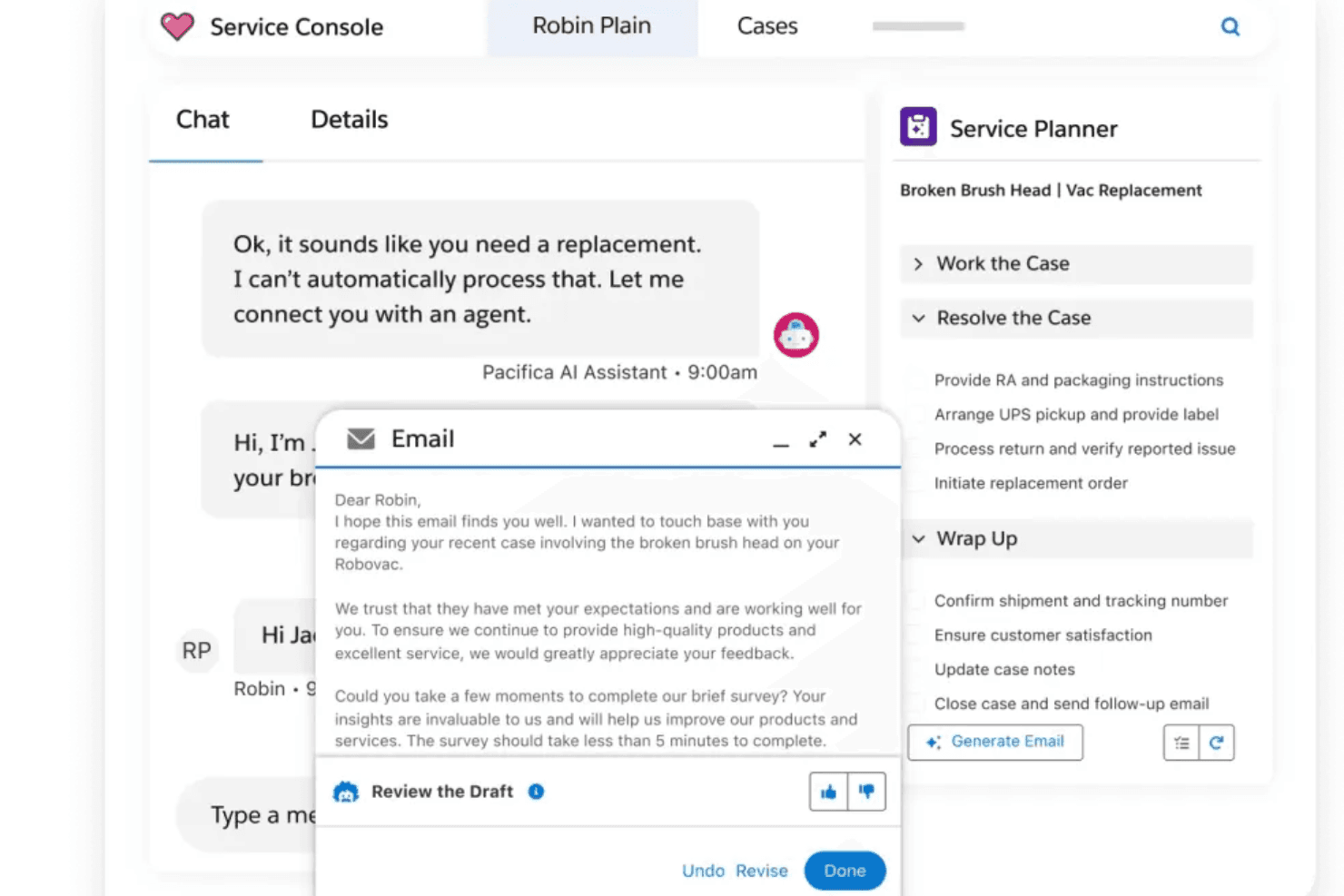 Agentforce Service (formerly Service Cloud) screenshot