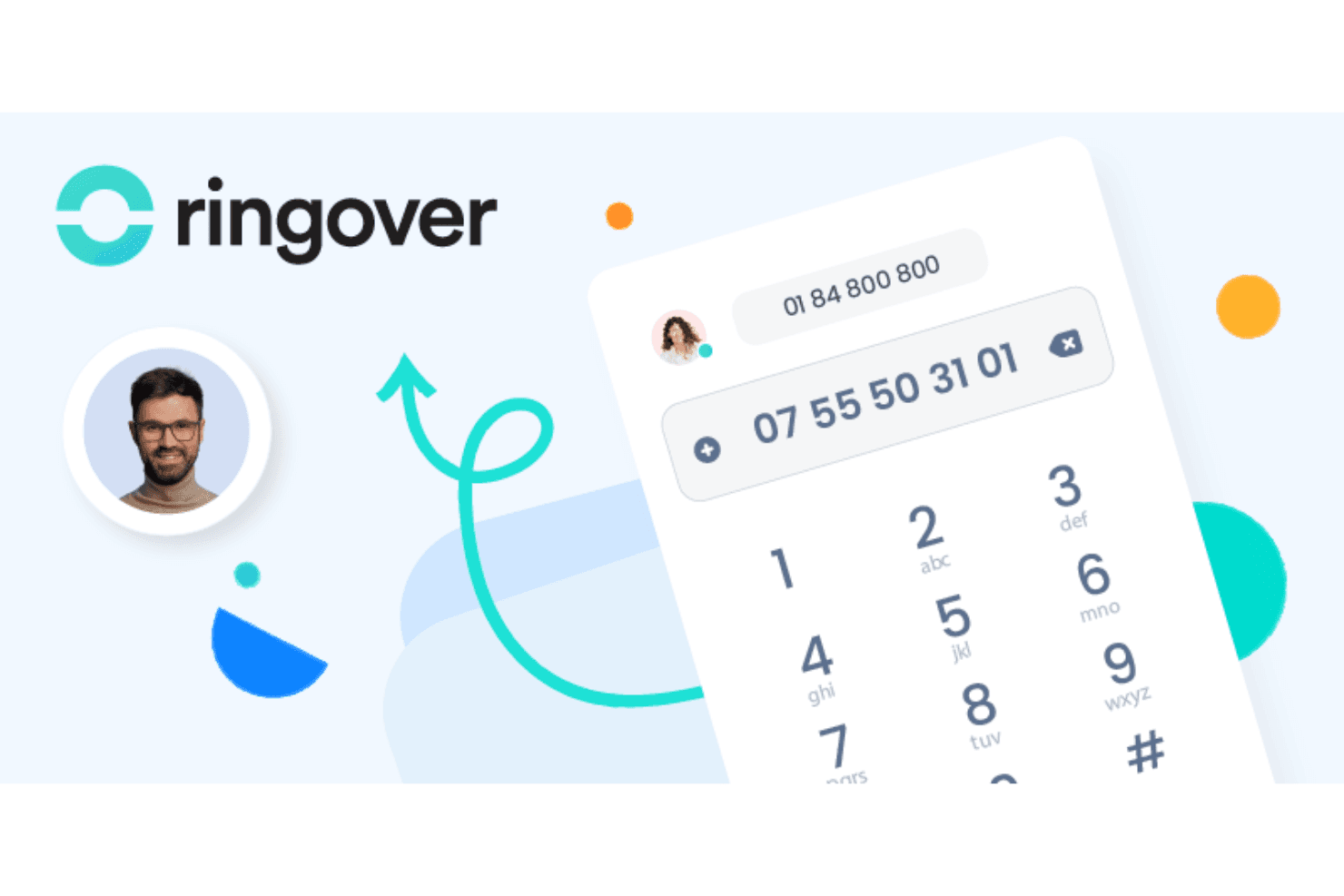 Ringover manages calls, routing, and customer interactions within a unified CRM hub.