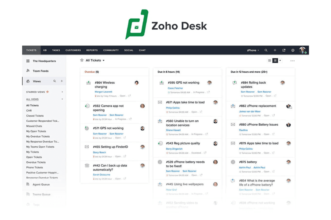 Organizes support tickets, automates workflows, and boosts agent efficiency.