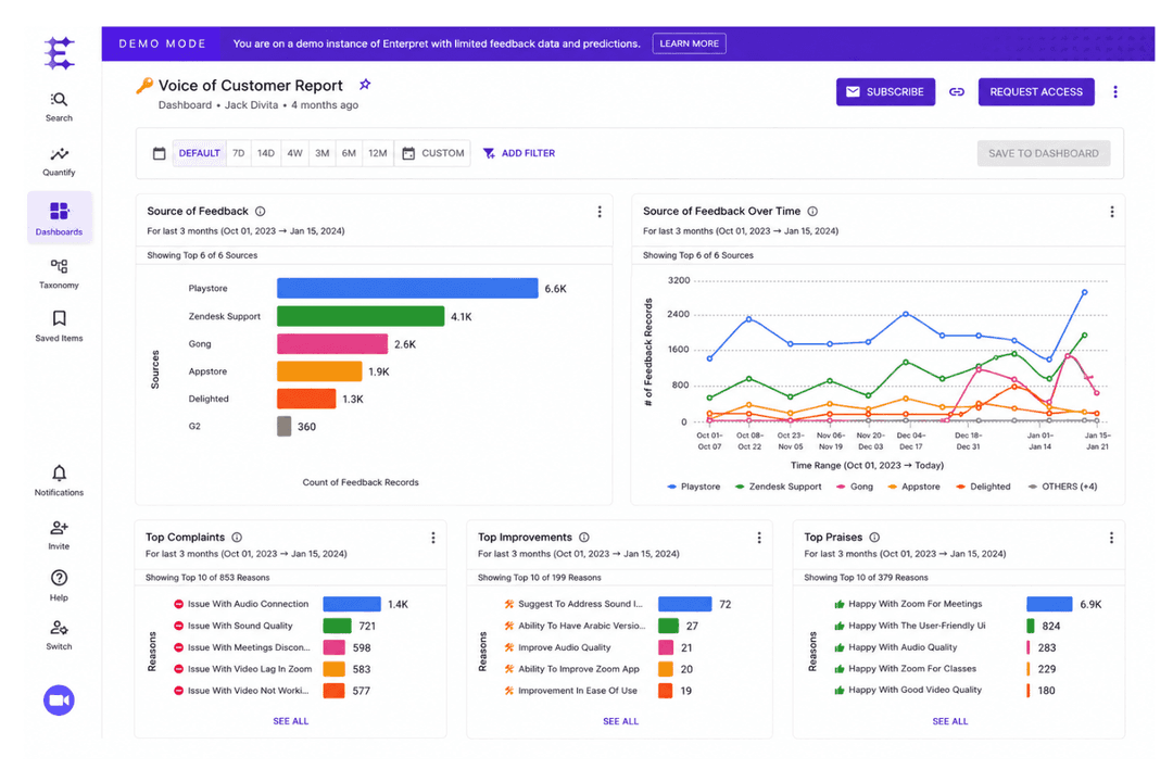 Enterpret transforms customer feedback into actionable insights with AI-powered analysis.