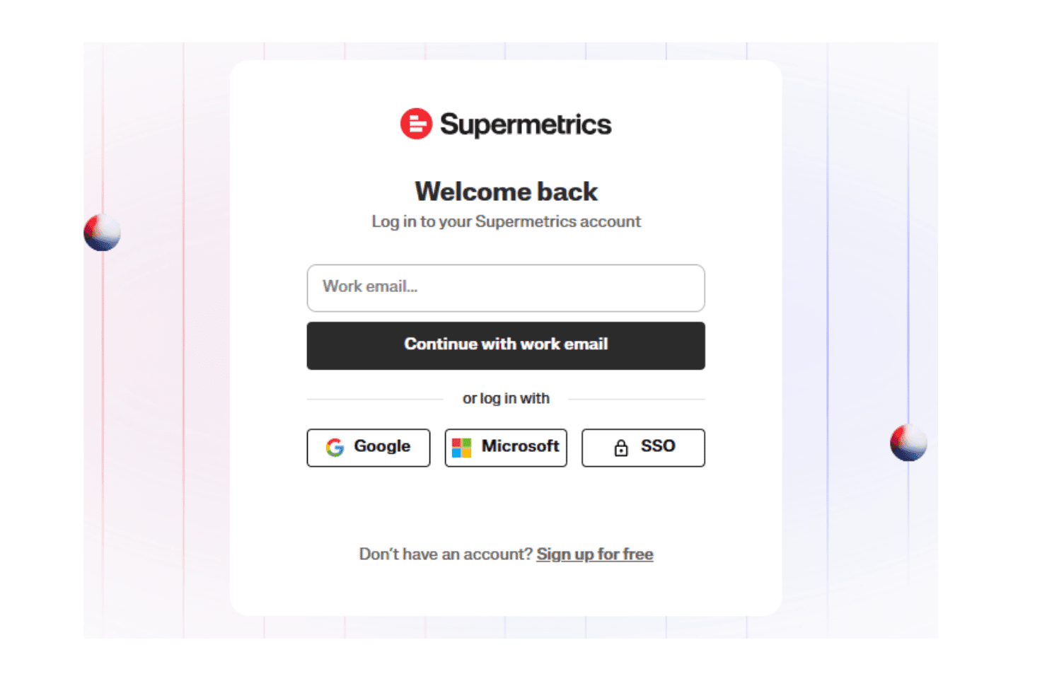 Supermetrics onboarding with guided setup, templates, and support resources.