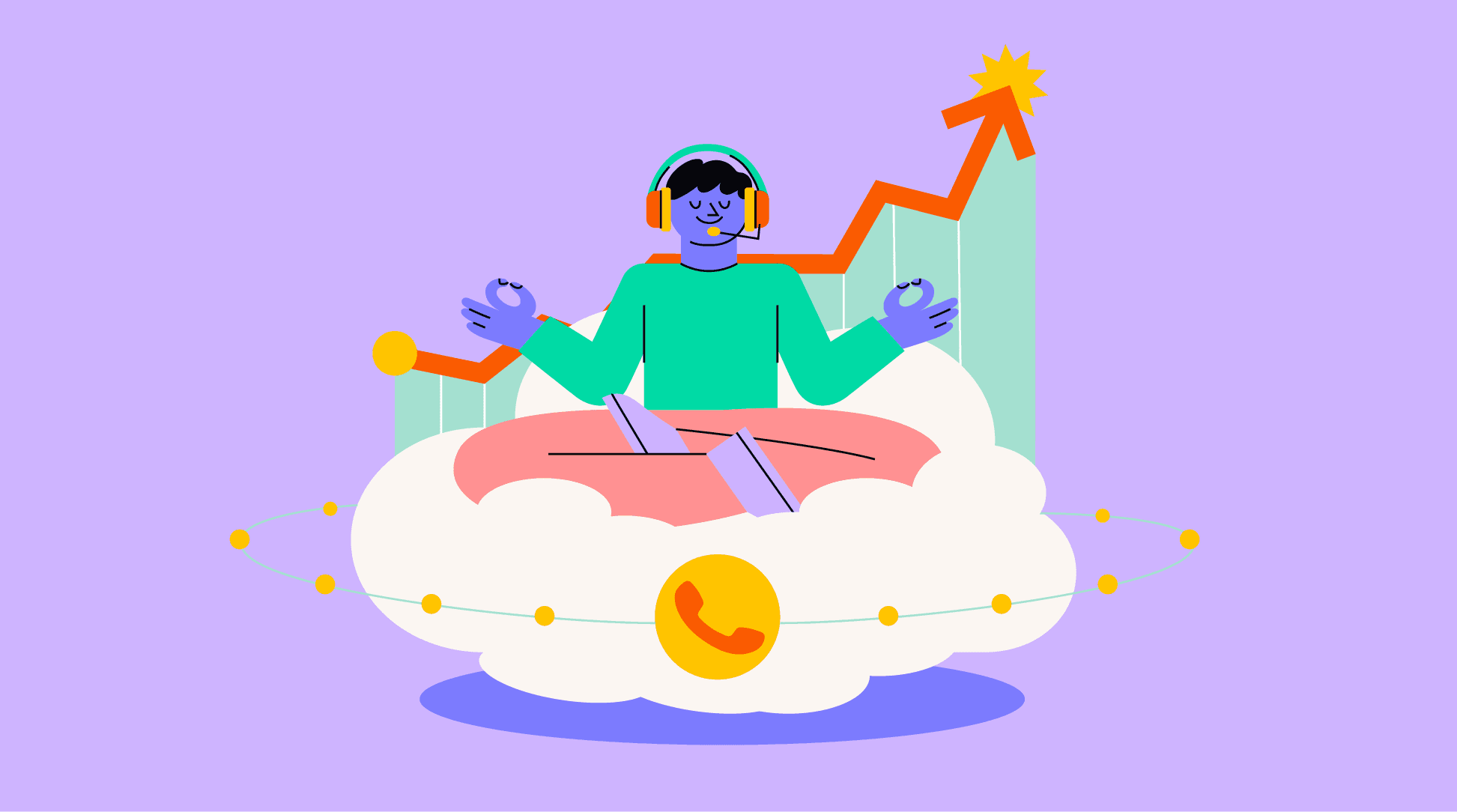 Performance dashboard showing key metrics to improve call center customer service
