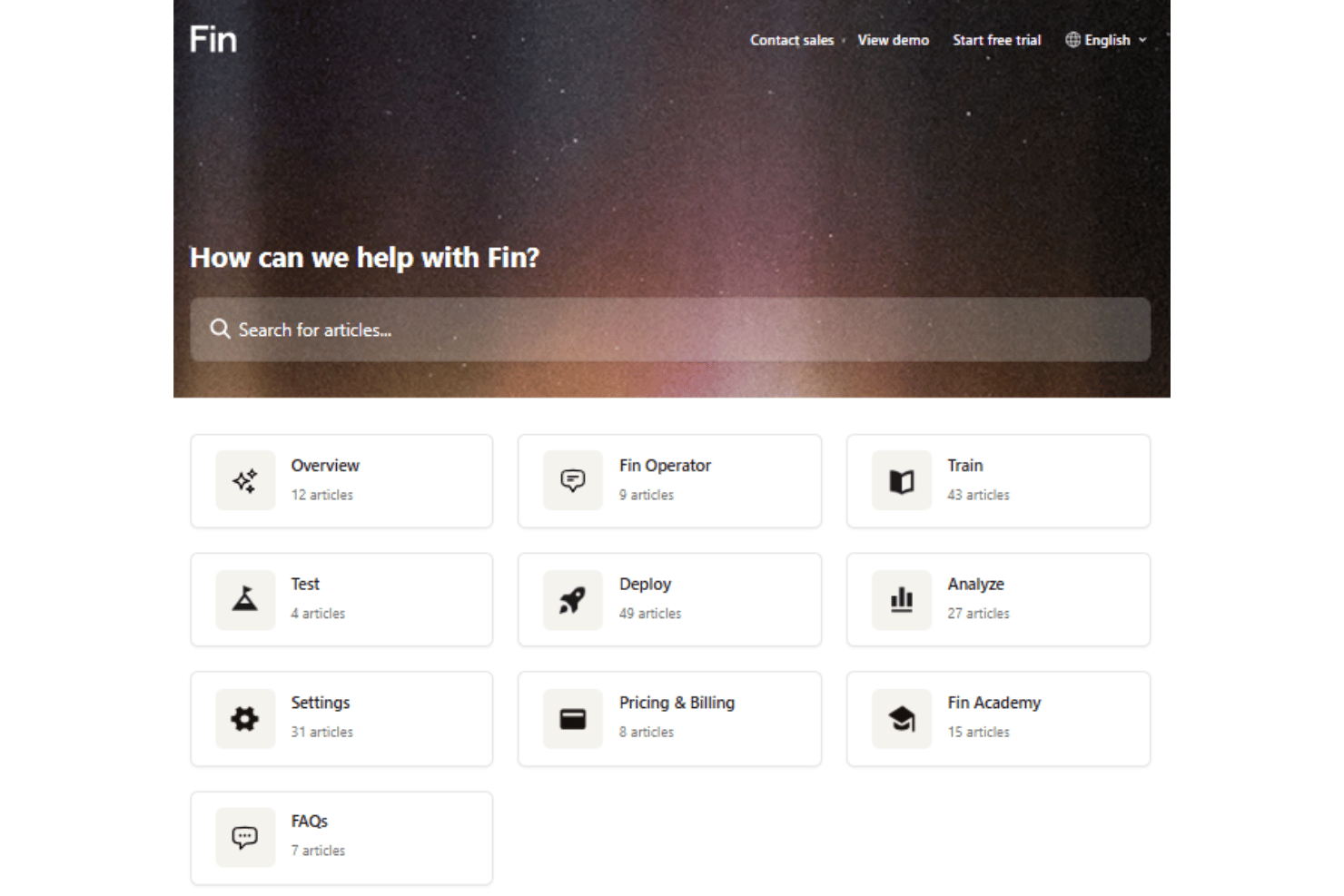 Fin customer support with live chat, onboarding, and expert assistance.