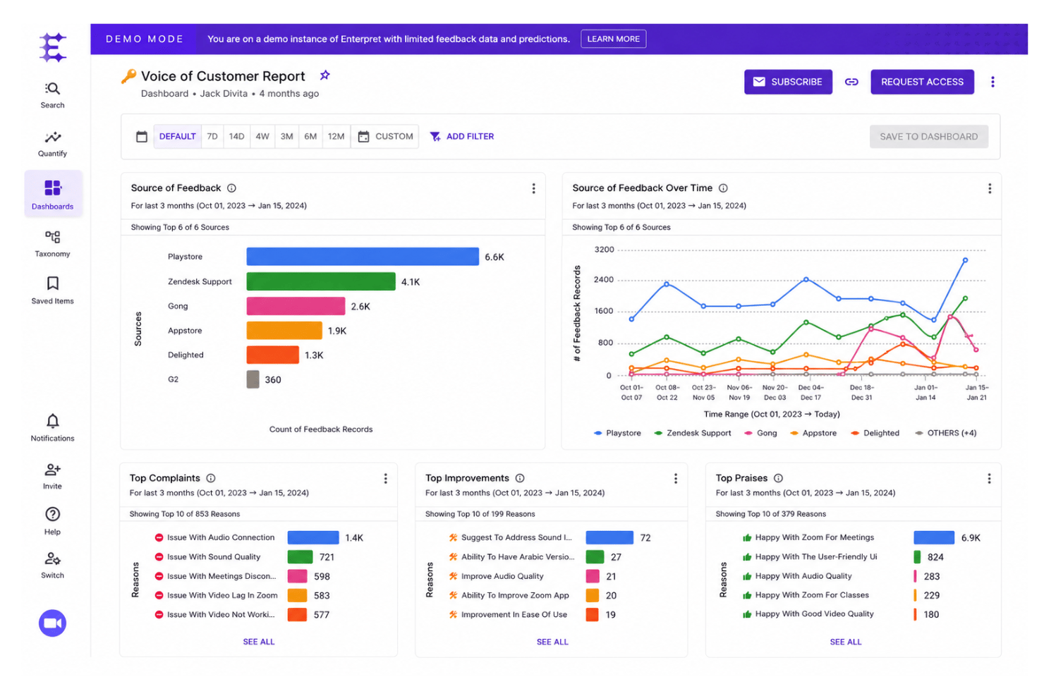 Enterpret transforms customer feedback into actionable insights with AI-powered analysis.