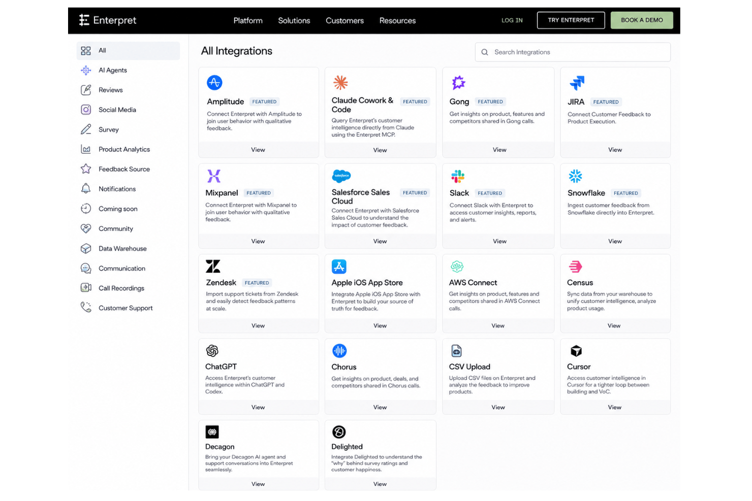 screenshot - Avis sur Enterpret : Avantages, Inconvénients, Fonctionnalités et Aperçu des Tarifs
