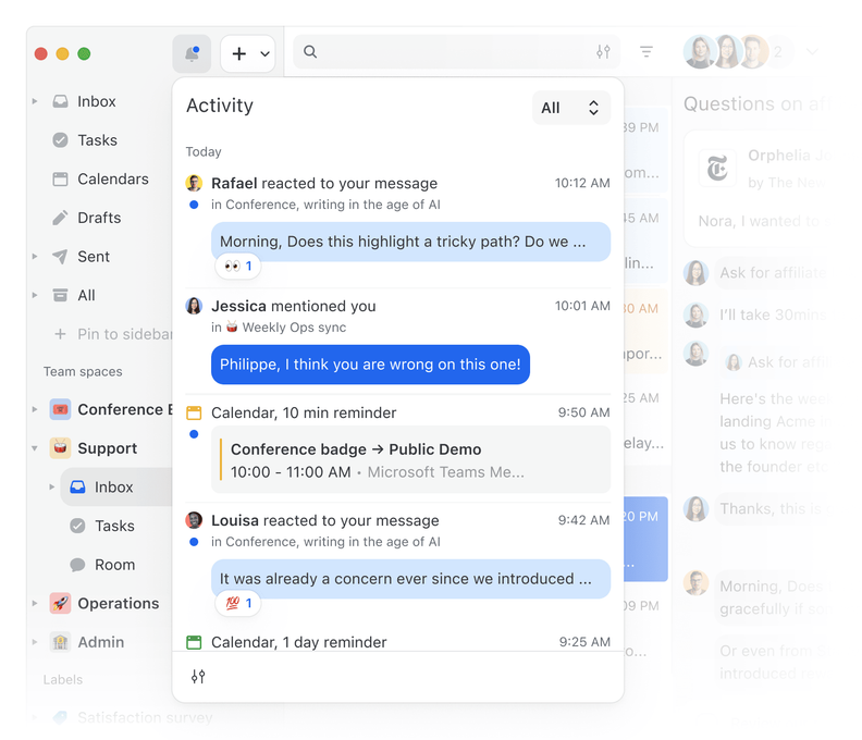 Missive Adds Activity Feed, AI Inbox Analysis, and ClickUp Integration