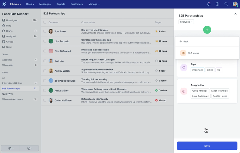 Help Scout Adds Next Response Time Goals and SLA View Filters