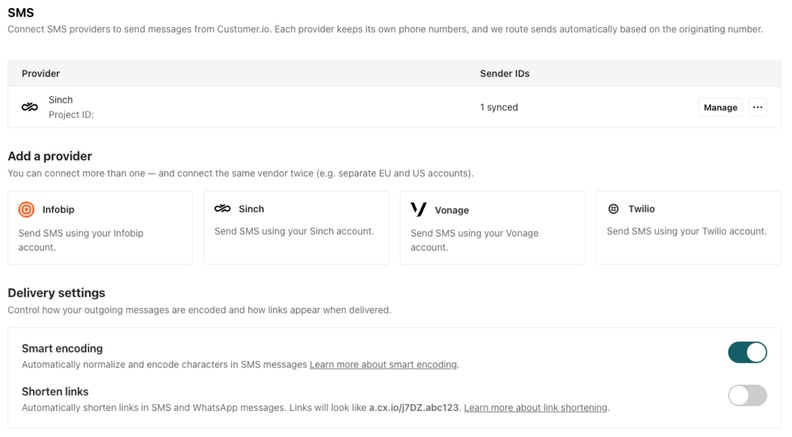 Customer.io Adds Bring Your Own SMS Provider Support