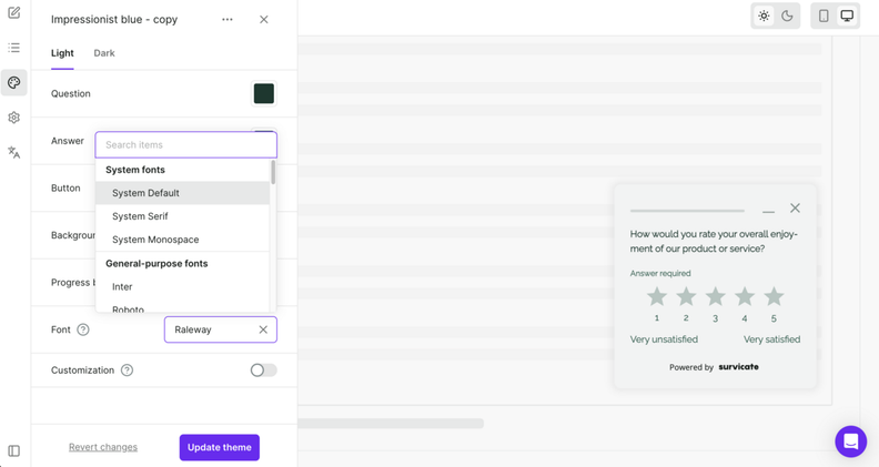 Survicate Introduces Custom Survey Fonts for Better Branding