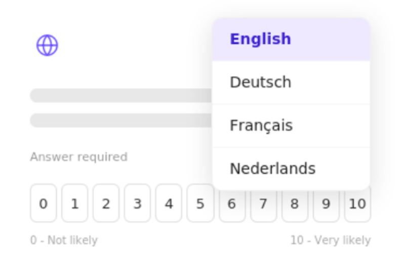 Survicate Adds Language Selector Inside Surveys