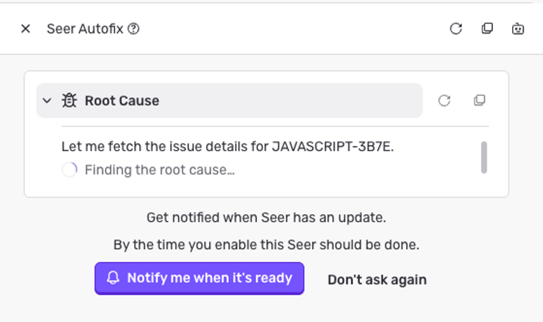 Sentry Autofix Adds Browser Notifications