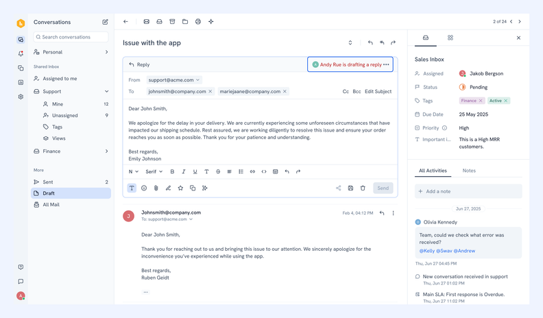 Hiver Adds Collision Alerts for Emails