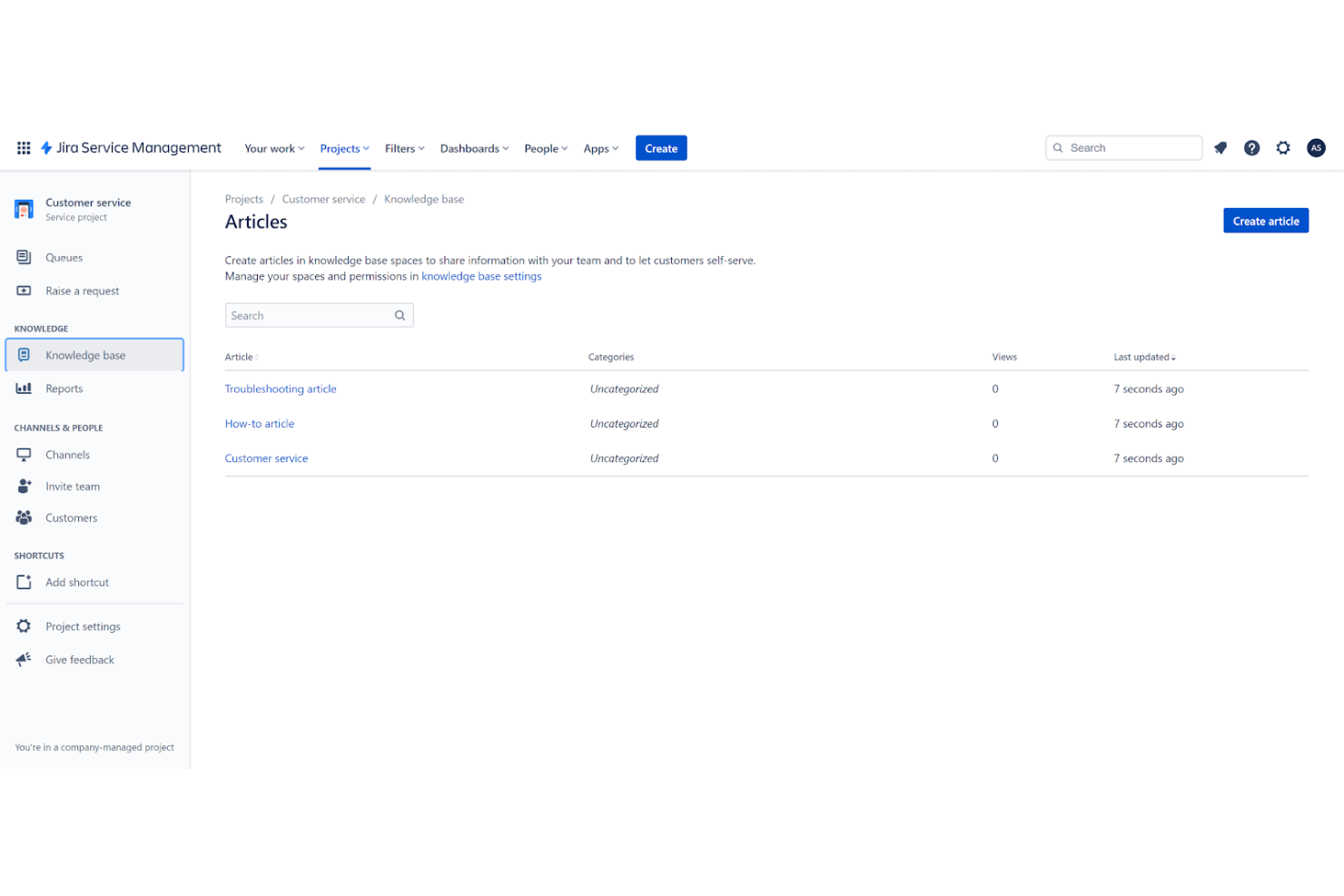 screenshot - Jira Service Management Kundenservice-Software Bewertung für 2026