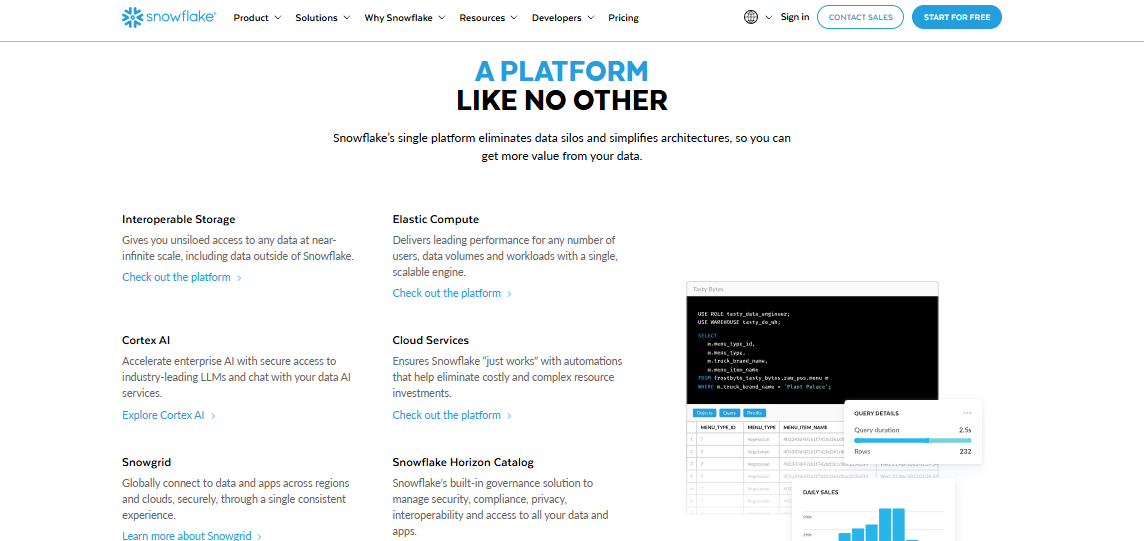 screenshot - Snowflake Review: Pros, Cons, Features &amp; Pricing