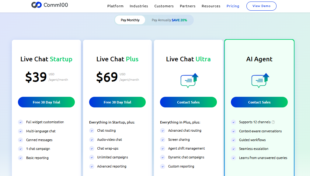 screenshot - Comm100 Review: Pros, Cons, Features, and Pricing