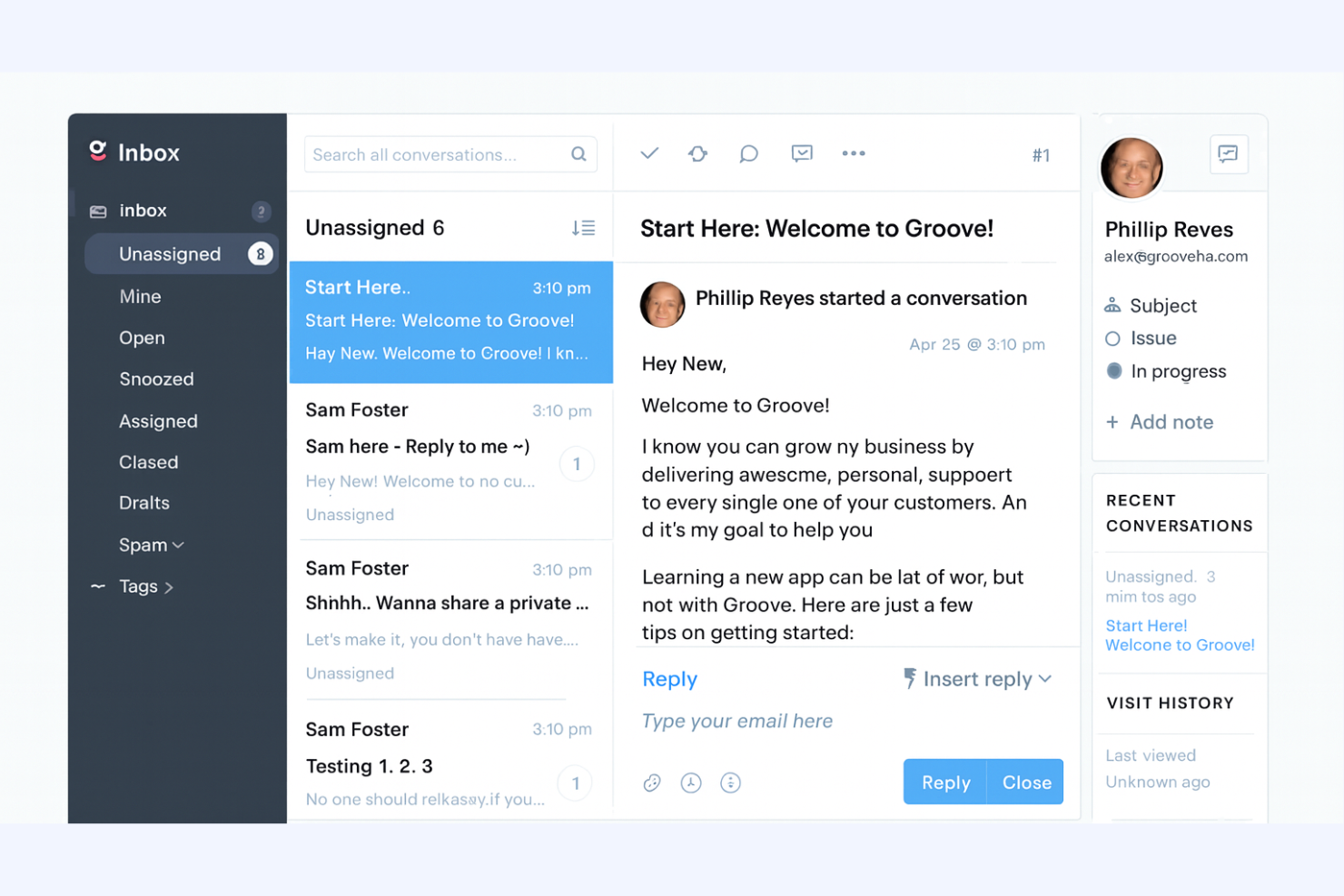 screenshot - Groove Review: Pros, Cons, Features and Pricing