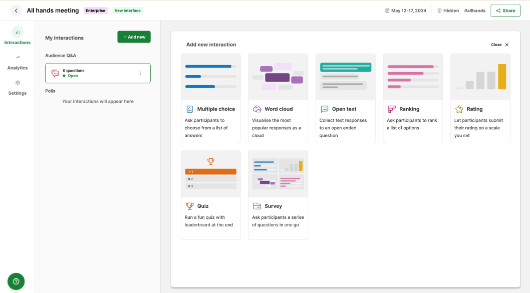 screenshot - Slido Review: Pros, Cons, Features and Pricing