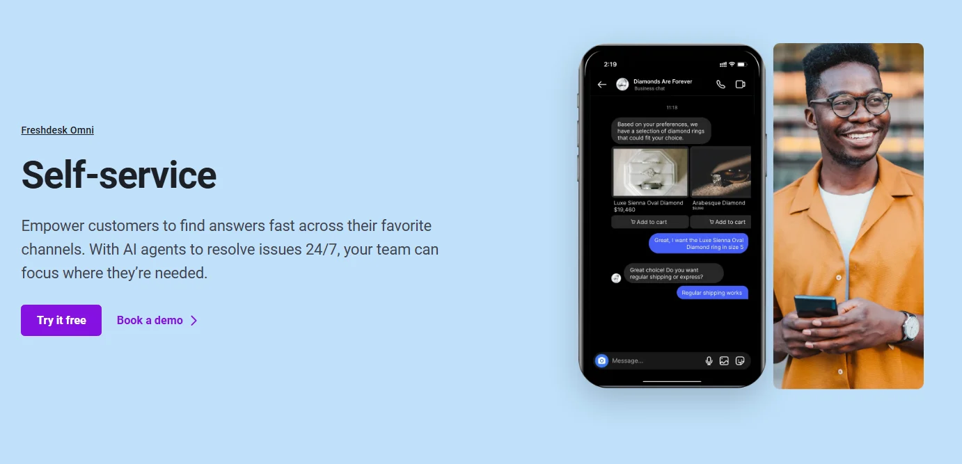 screenshot - Freshdesk Omni Review: Pros, Cons, Features and Pricing