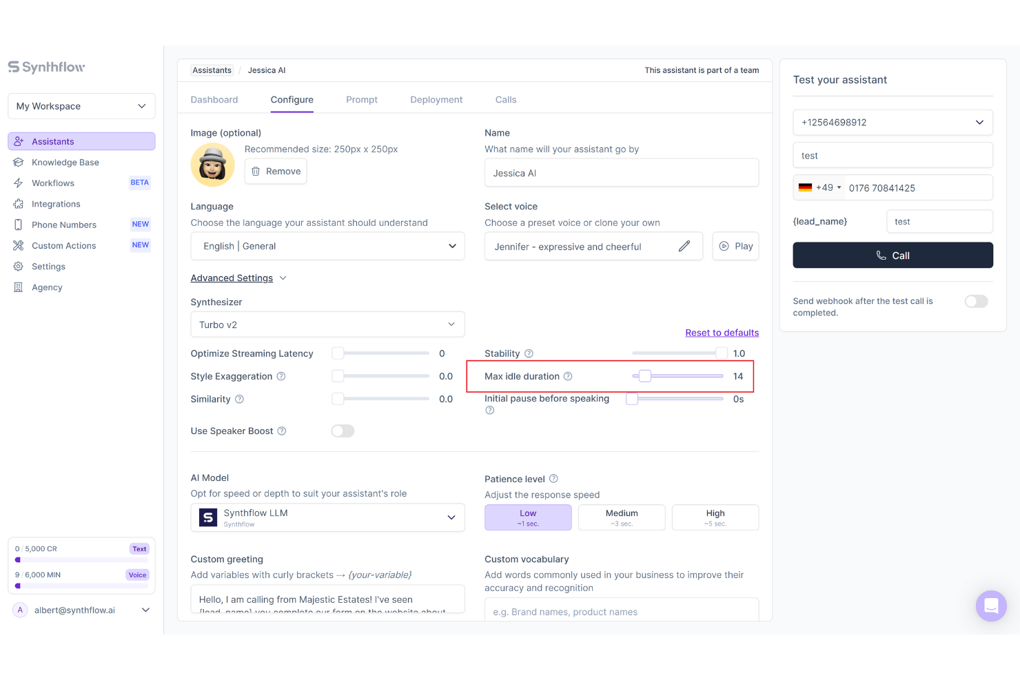 screenshot - Synthflow AI Review: Pros, Cons, Features, and Pricing