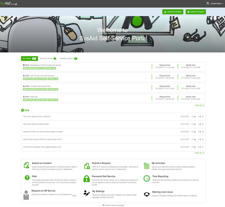 screenshot - Avis sur SysAid : Avantages, Inconvénients, Fonctionnalités et Tarifs