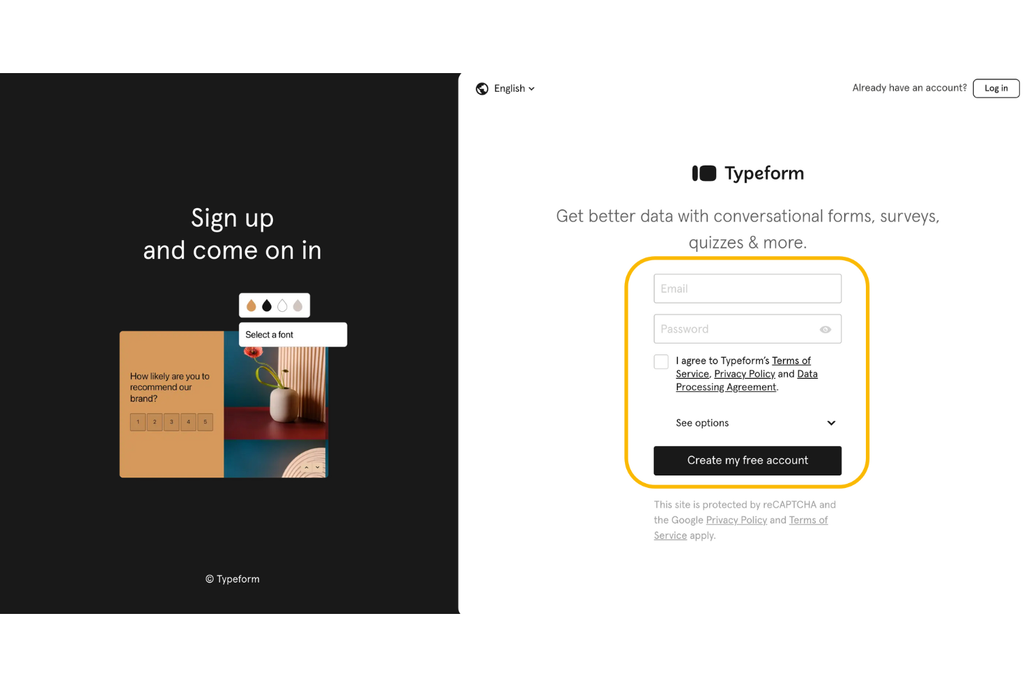 screenshot - Typeform Review: Pros, Cons, Features, and Pricing