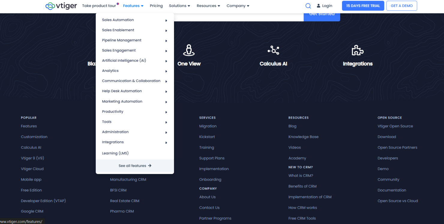 screenshot - Vtiger Review: Pros, Cons, Features, and Pricing Explained