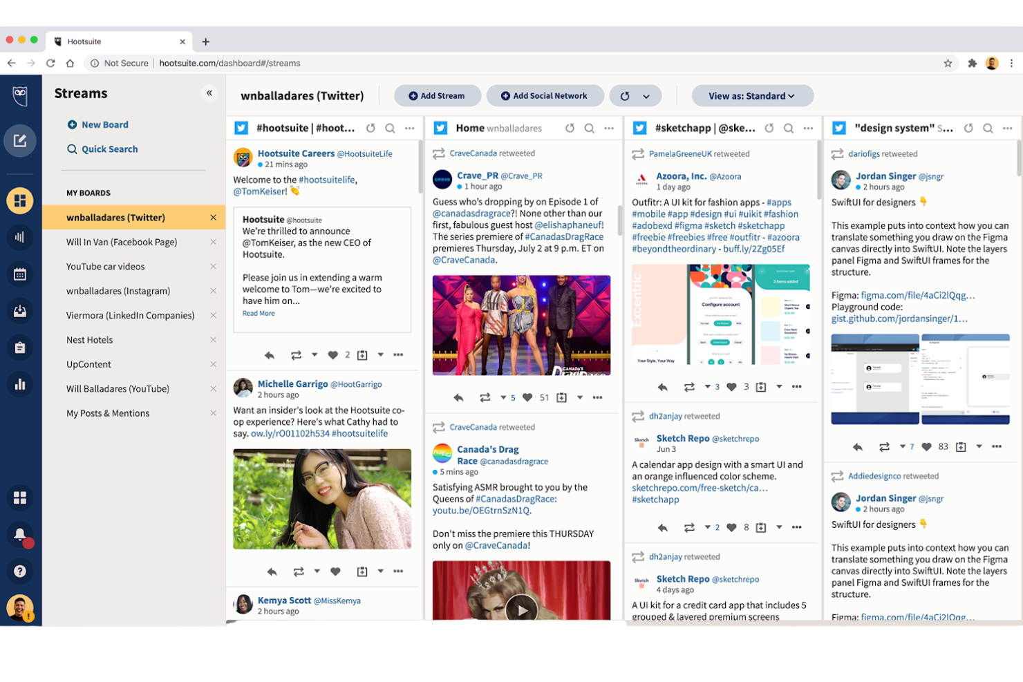 Hootsuite screenshot - 10 Meilleures Alternatives à Sprout Social Passées en Revue en 2026