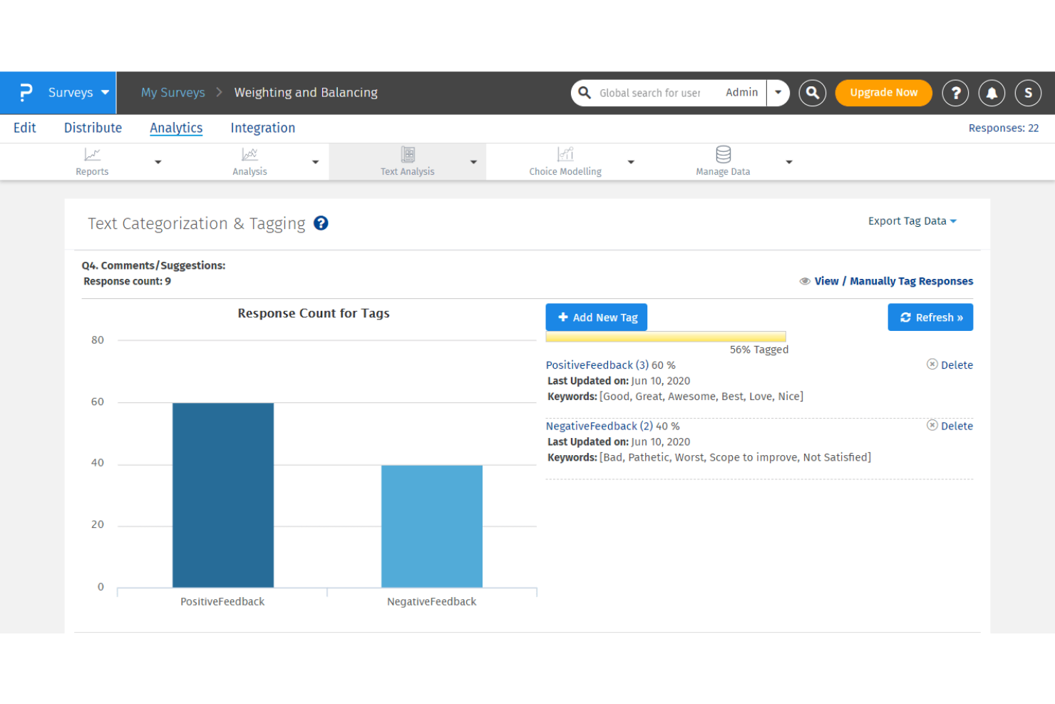 QuestionPro screenshot - 13 meilleurs outils d’analyse de texte évalués en 2026