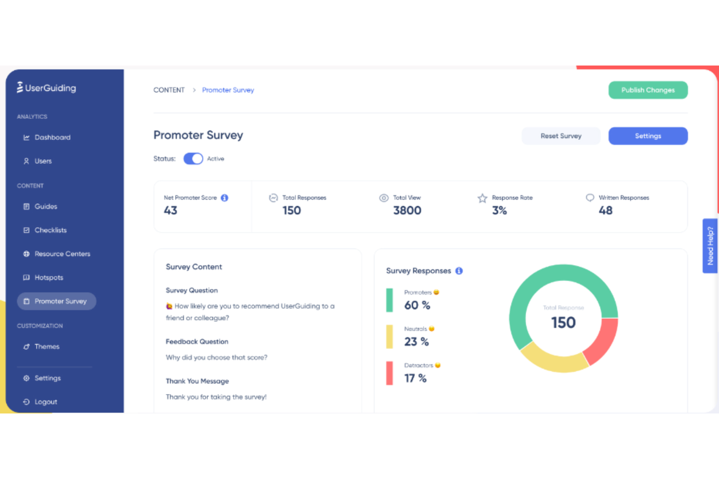 UserGuiding screenshot - 21 Meilleures Plates-formes d’Engagement Client Passées en Revue pour 2026