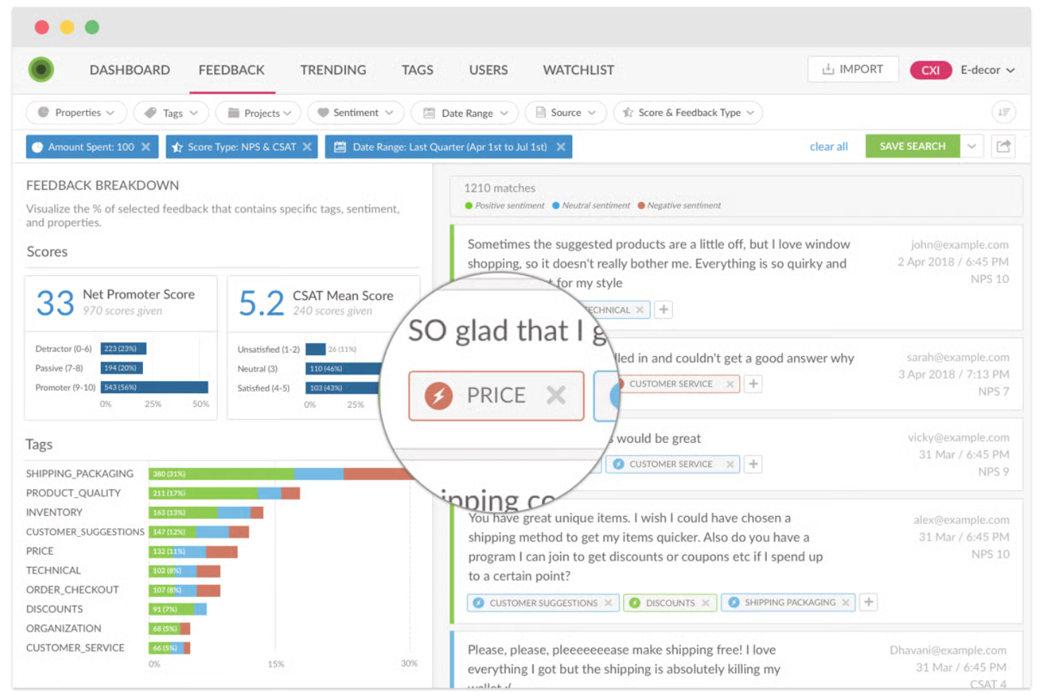 InMoment screenshot - 13 meilleurs outils d’analyse de texte évalués en 2026