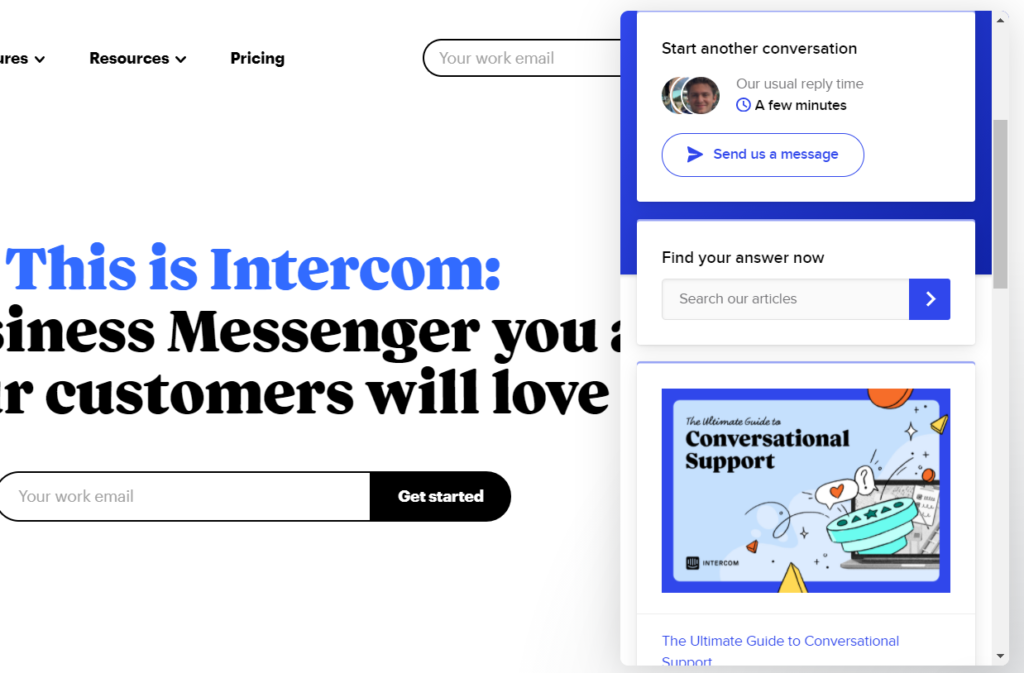 Intercom screenshot - 23 Meilleurs Logiciels de Chatbot de 2026 : Évalués &amp; Comparés