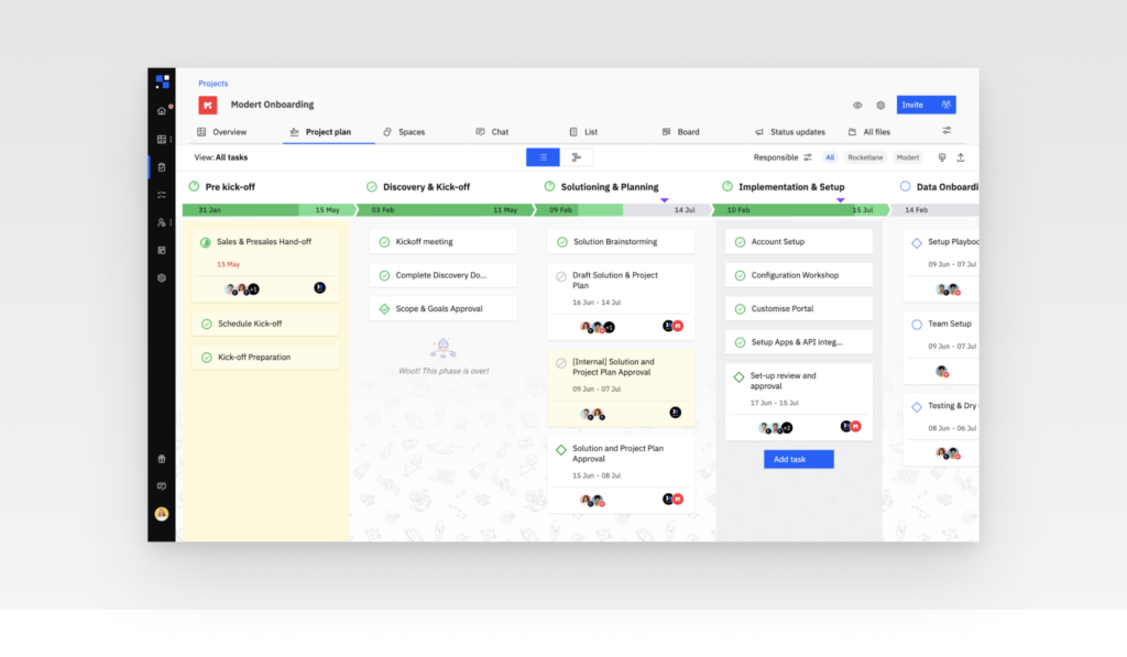 Rocketlane screenshot - 8 Meilleurs Logiciels d’Onboarding Client de 2026