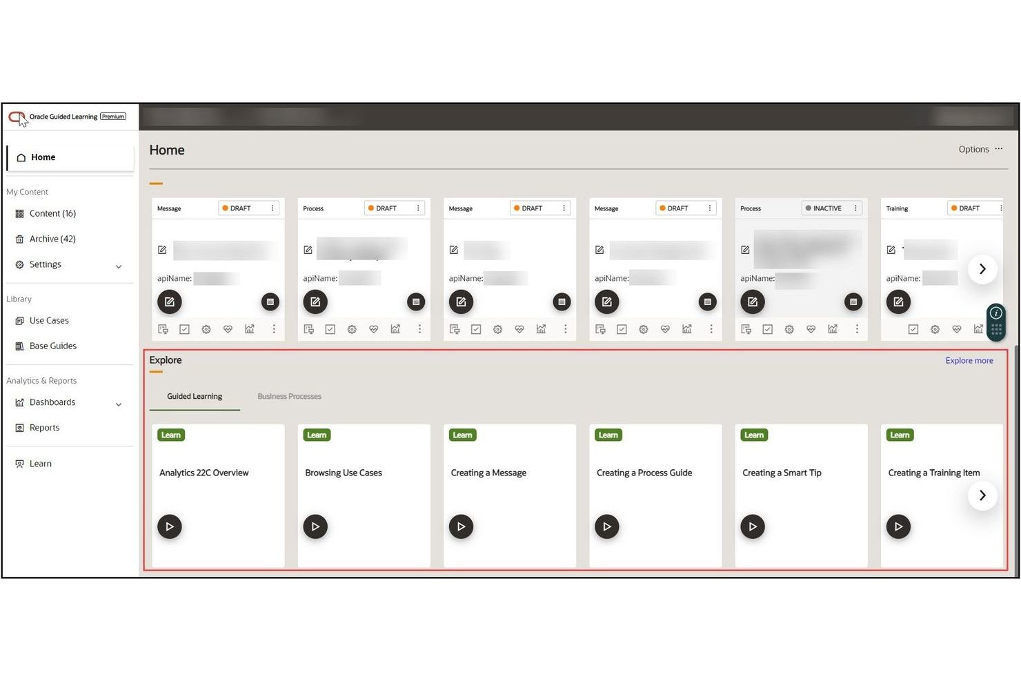 Oracle Guided Learning screenshot - 13 WalkMe-Alternativen für 2026 ausgewählt