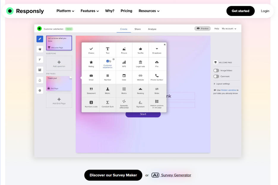 Responsly screenshot - 14 beste KI-Umfrage-Tools im Test 2026