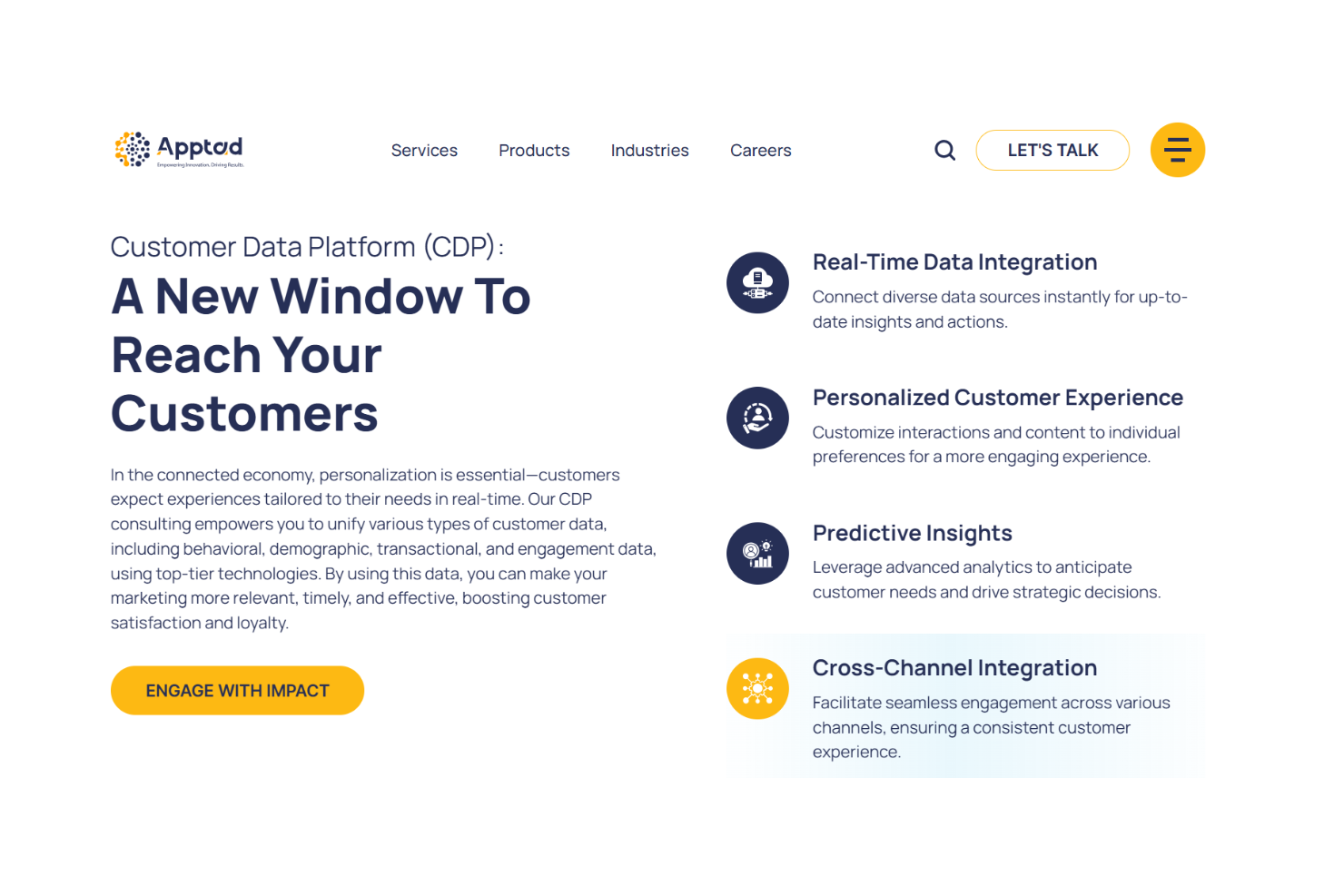 Apptad screenshot - 12 meilleurs consultants en plateforme de données clients évalués en 2026