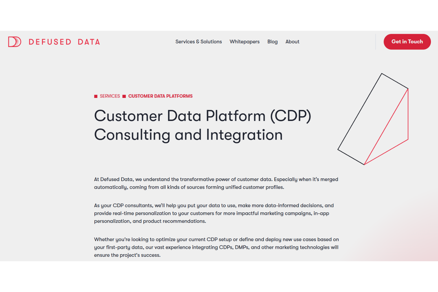 Defused Data screenshot - 12 Beste Customer Data Platform Berater Im Jahr 2026 Bewertet