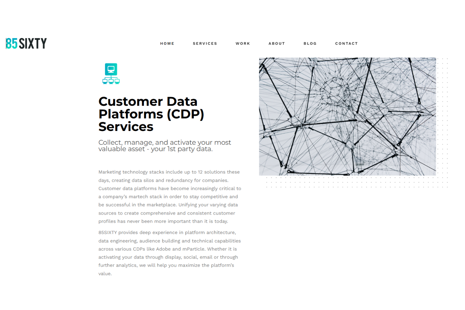 85SIXTY screenshot - 12 meilleurs consultants en plateforme de données clients évalués en 2026