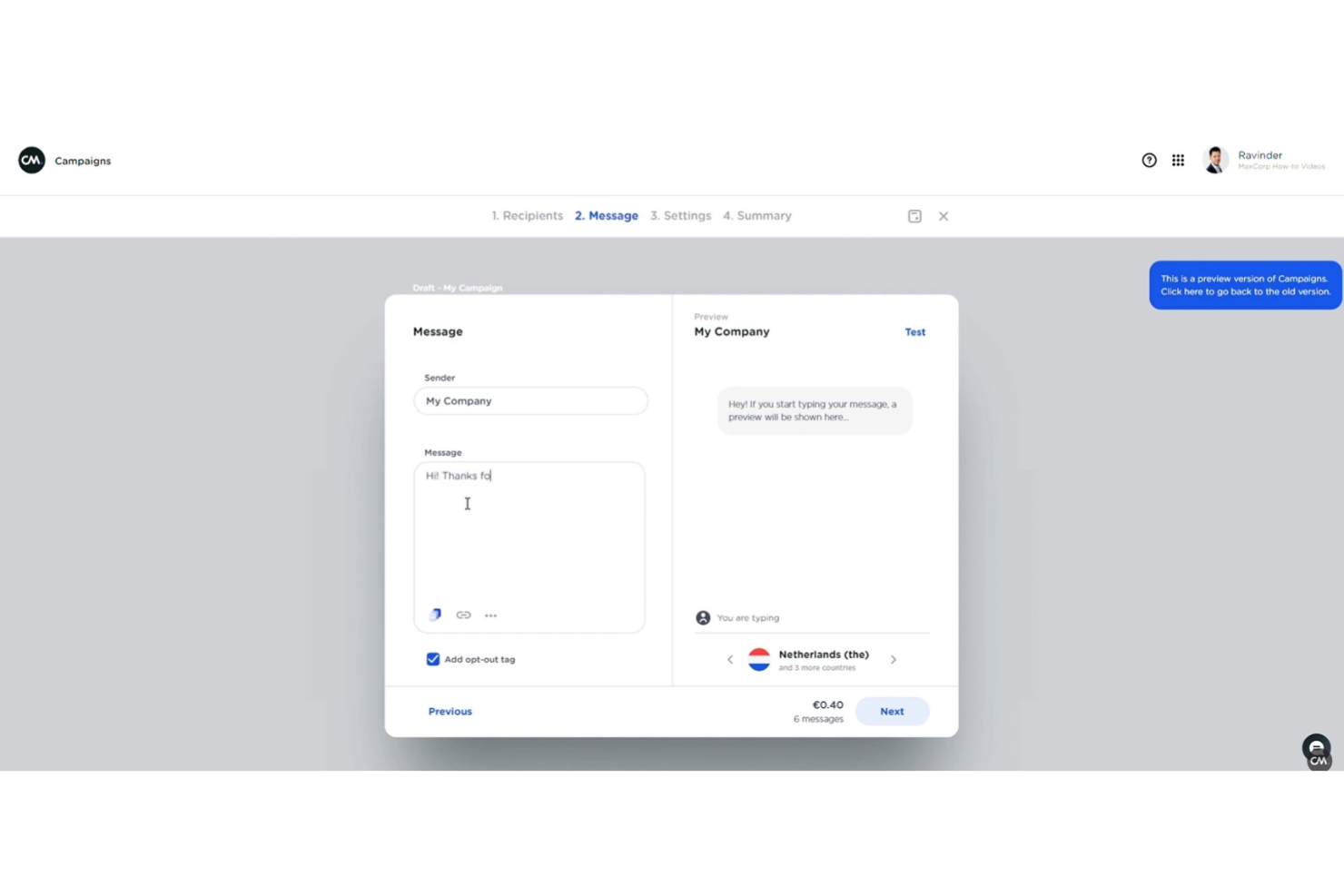 CM.com screenshot - 11 Meilleures Plateformes de Données Clients au Royaume-Uni Testées en 2026