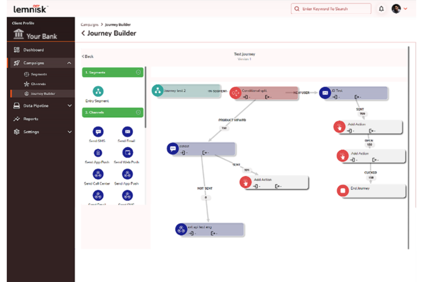 Lemnisk screenshot - 12 Meilleures Plates-formes de Données Clients pour l’Assurance Passées en Revue en 2026
